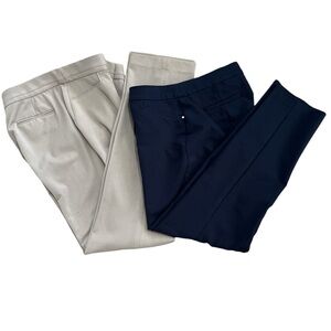 Rafaella Curvy Set- Navy, Beige Tan Formal Dress Women’s Pants, Size 4, EUC